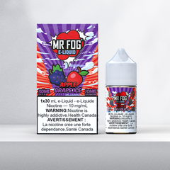 #1 VAPE SHOP CARRYING NEW MR. FOG E-LIQUIDS APPLE GRAPE ICE SALTS (30ML) AT MISTER VAPOR CANADA