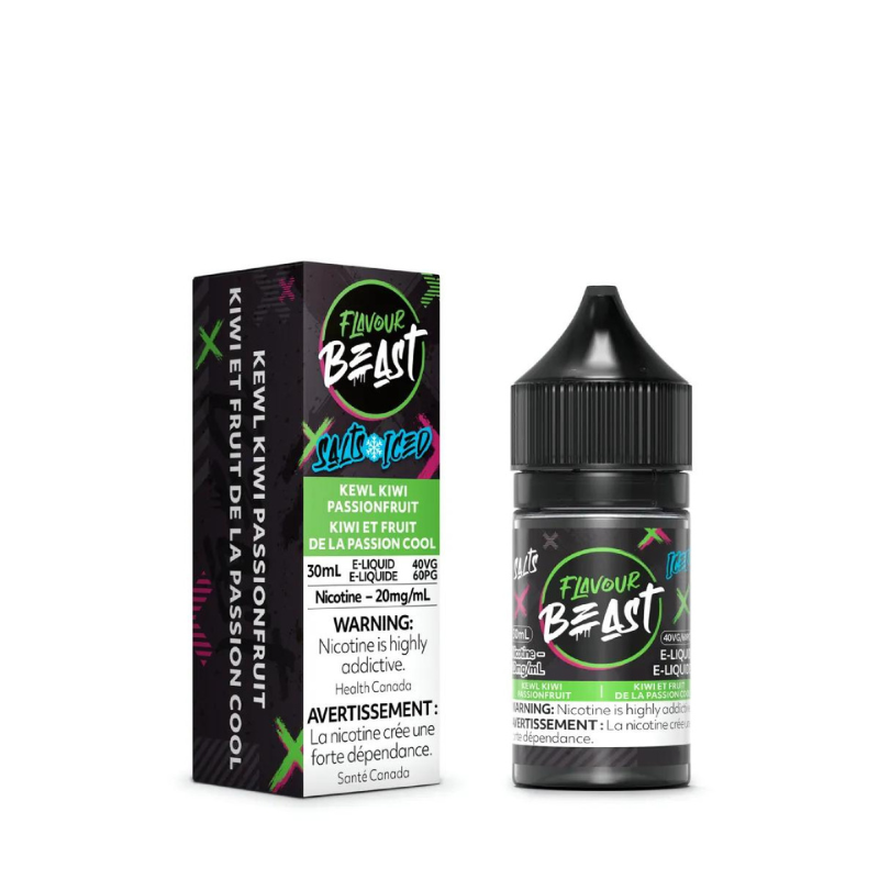 1. BEST NEW ARRIVAL FLAVOUR BEAST E-LIQUID KEWL KIWI PASSIONFRUIT ICED 20MG SALT AT MISTER VAPOR