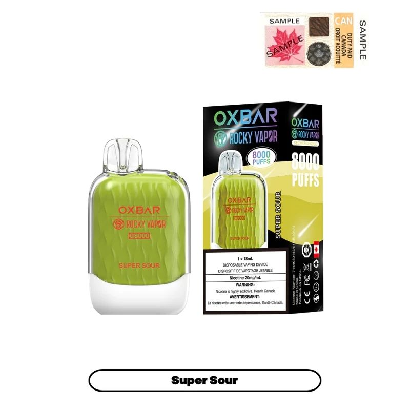 OXBAR G8000 SUPER SOUR DISPOSABLE VAPE (8000 PUFFs)