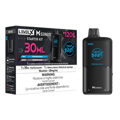 Level X M30 Flavour Beast Pod Starter Kit - Bomb Blue Razz, 120k Puffs - PODS - Mister Vapor