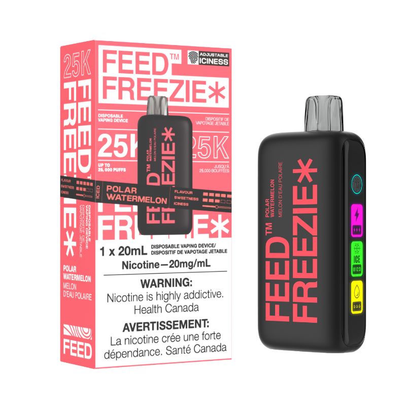 POLAR WATERMELON FEED FREEZIE Each inhale delivers a crisp, chilling sensation reminiscent of a frosty breeze, complemented by the sweet, succulent flavor of freshly sliced watermelon.