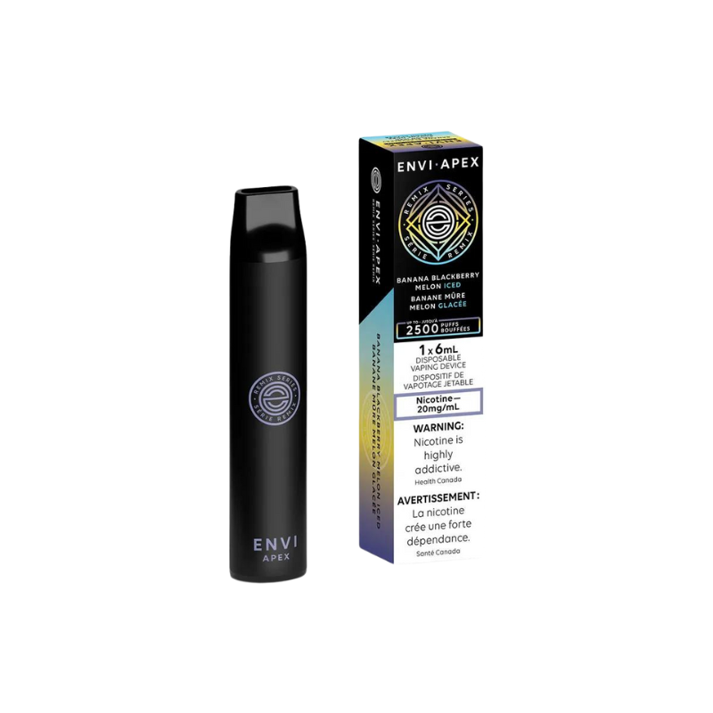 ENVI APEX BANANA BLACKBERRY MELON ICED DISPOSABLE VAPE STICK MISTER VAPOR