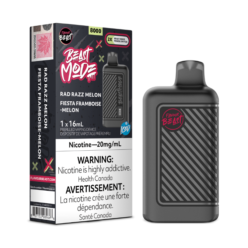 ALL NEW BEAST MODE 8K RAD RAZZ MELON ICED DISPOSABLE VAPE AT MV ALBERTA Same-day and next day delivery within the zone and express shipping GTA, Aurora, Scarborough, Brampton, Etobicoke, Mississauga, Markham, Richmond Hill, Ottawa, Oshawa, Vaughan, Toronto, York, North York, Newmarket, Montreal, Burlington, Oakview, Ajax, Whitby, Courtice, Pickering, Barrie, London, Kingston