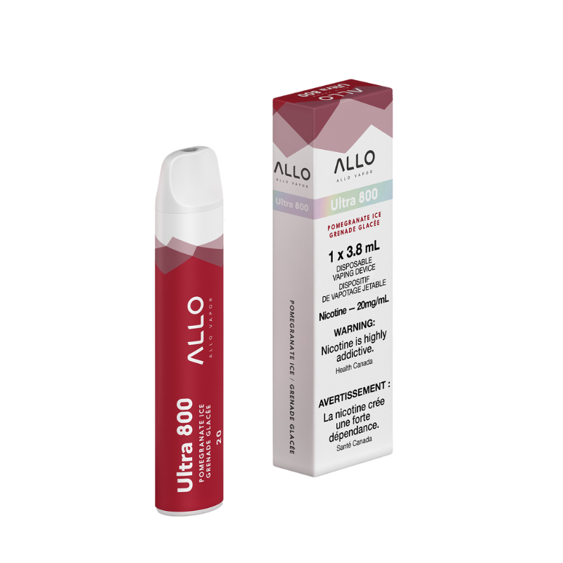 ALLO ULTRA POMEGRANATE ICE DISPOSABLE VAPE STICK MISTER VAPOR TORONTO