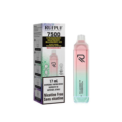 RUFPUF STRAWBERRY RASBERRY BLUEBERRY ICE NICOTINE FREE DISPOSABLE VAPE