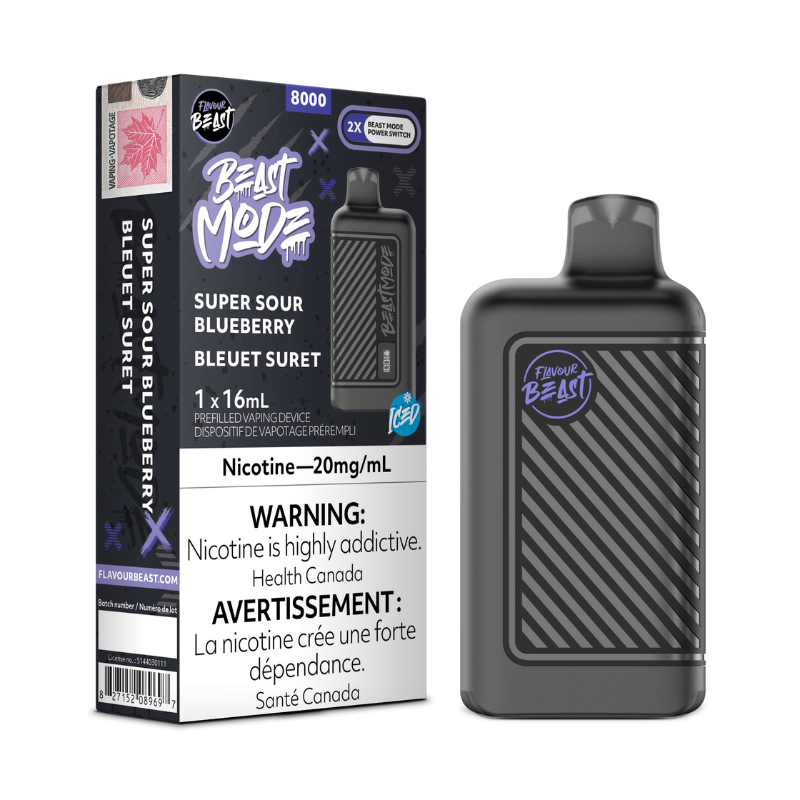 VAPE SHOP NEAR ME BEAST MODE 8K SUPER SOUR BLUEBERRY ICED DISPOSABLE VAPE