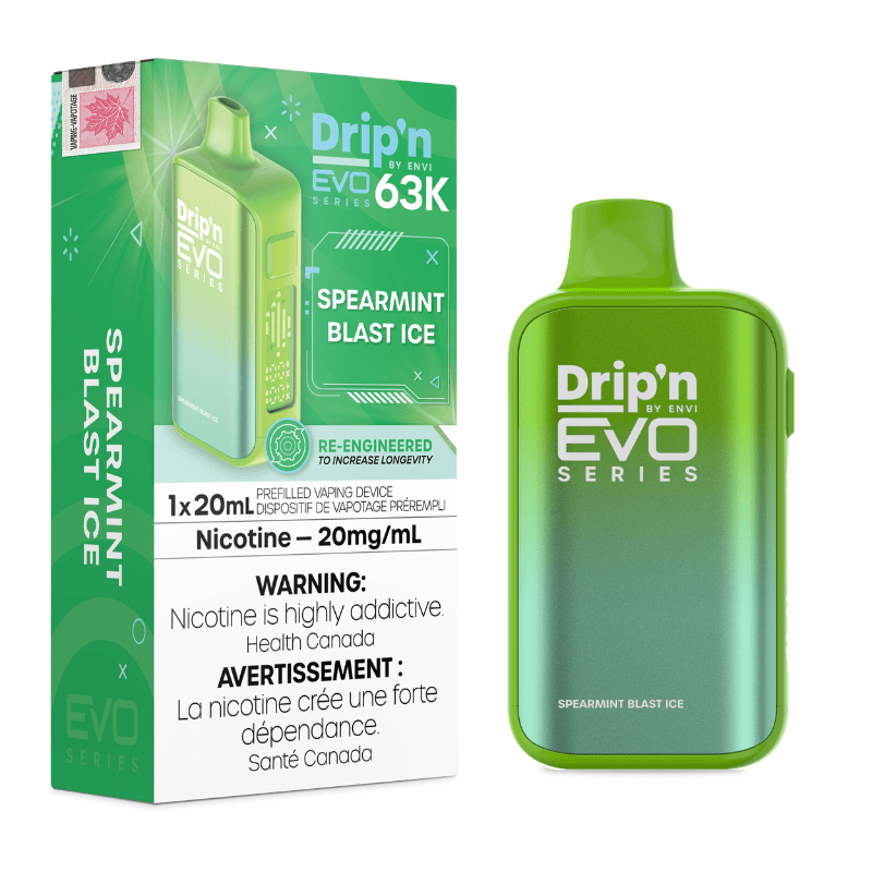 Drip'n Evo 63K by Envi Disposable Vape - Spearmint Blast Ice - DISPOSABLE - Mister Vapor