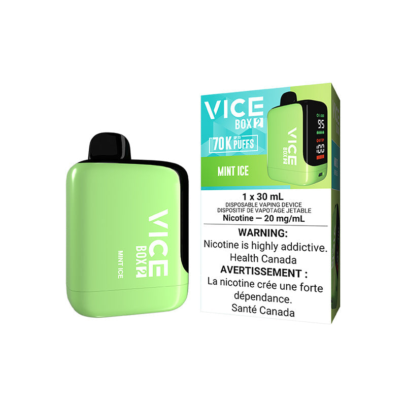 VICE BOX 2 MINT ICE 70K DISPOSABLE VAPE, 30mL