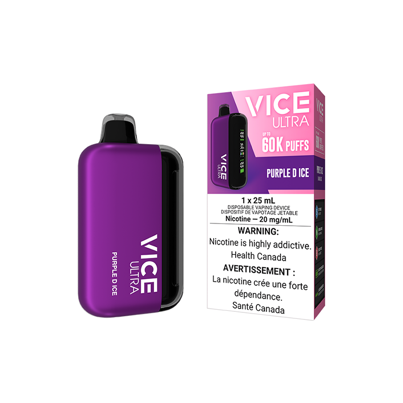 Indulge in Purple D! A luscious blend of sweet grape with a cool menthol kick. 60,000 puffs, 25mL e-liquid, and a rechargeable design for lasting refreshment!