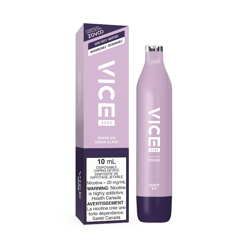 BEST ONLINE VAPE SHOP VICE 5500 GRAPE ICE DISPOSABLE 