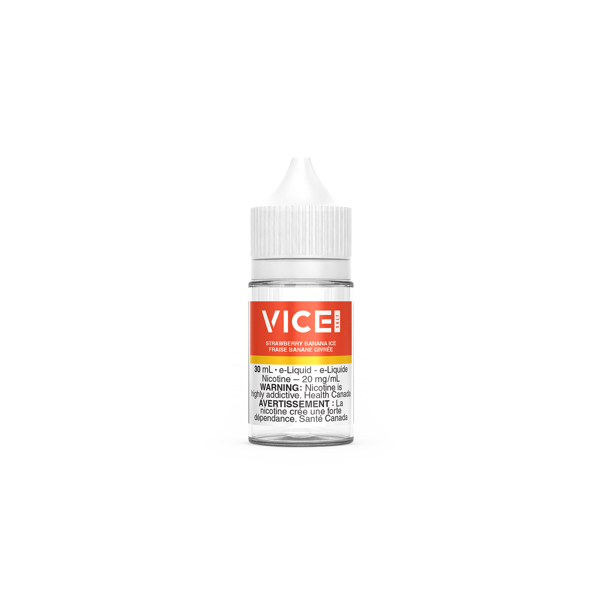 BEST RANKED ONLINE VAPE SHOP VICE SALT STRAWBERRY BANANA ICE E-LIQUIDS AT MISTER VAPOR CANADA