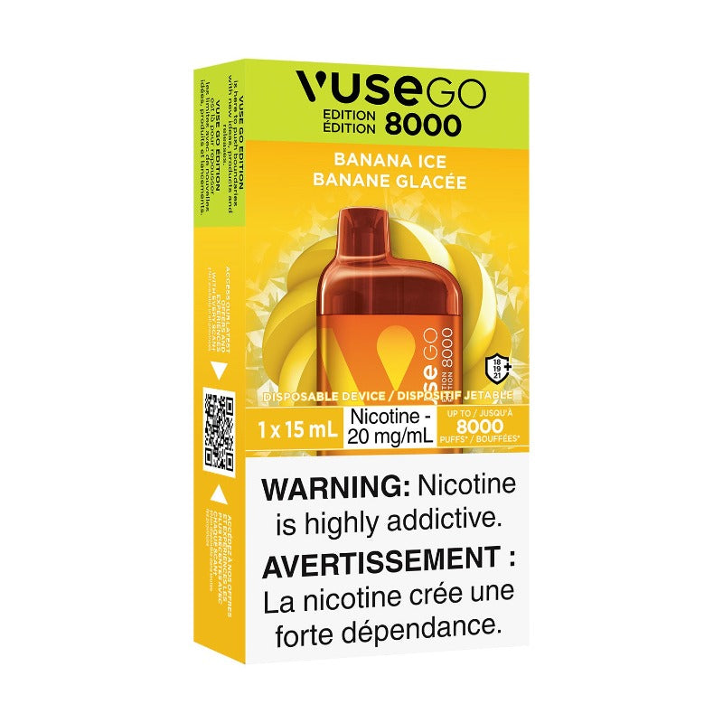 BUY NOW! The biggest Vuse Disposable yet the Vuse GO Edition 8000 with the worlds first Ceramic Heating Coil in a disposable vape! With 8000 puffs, 15 mL of e-liquid, 20mg/mL nicotine, a unique design showcasing your e-liquid level. A selection of intense, juicy, and cool flavors accompanied by new heating technology.