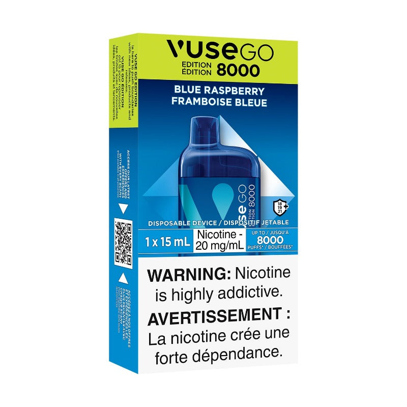 BUY NOW! The biggest Vuse Disposable yet the Vuse GO Edition 8000 with the worlds first Ceramic Heating Coil in a disposable vape! With 8000 puffs, 15 mL of e-liquid, 20mg/mL nicotine, a unique design showcasing your e-liquid level. A selection of intense, juicy, and cool flavors accompanied by new heating technology.