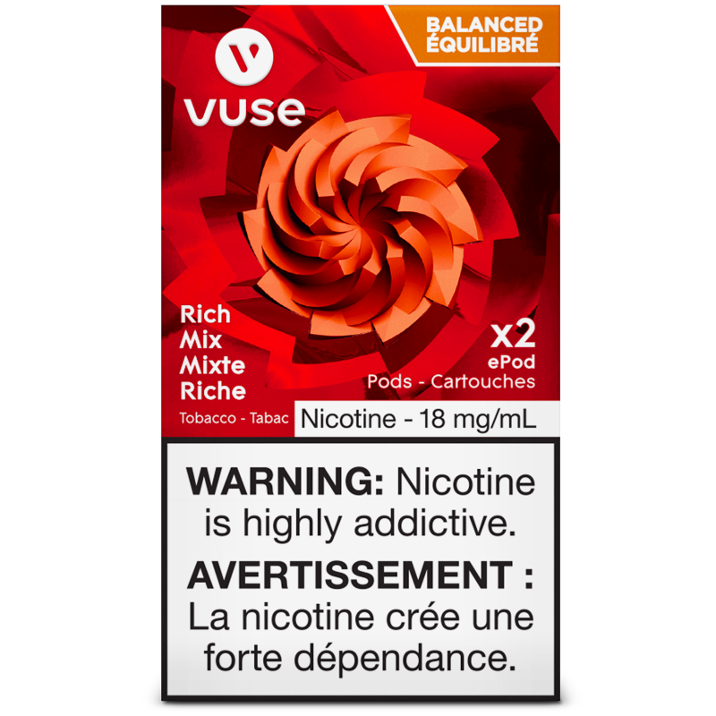 VUSE RICH MIX (RICH TOBACCO) 18MG ePOD POD