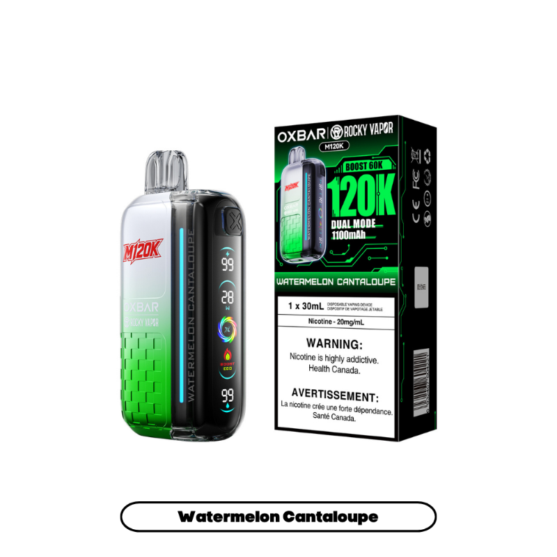 Oxbar M120K Dispoable Vape - Watermelon Cantaloupe, 30mL
