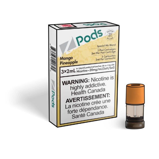 Buy Z PODS Mango Pineapple SUPREME NIC -Stlth Compatible Pod at Mister Vapor TORONTO, BURLINGTON ONTARIO Vape