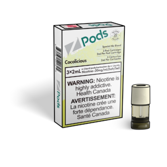 Zpods Cocolicious Stlth Compatible Pod Special NIc Blend Mister Vapor