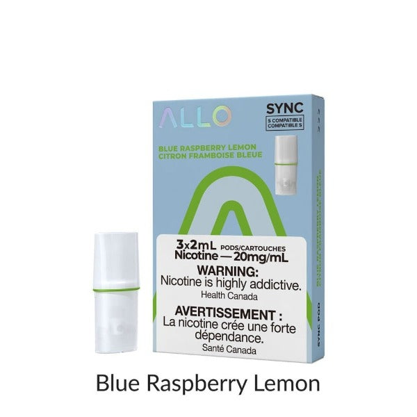 ALLO SYNC BLUE RASPBERRY LEMON POD (3PK) (STLTH COMPATIBLE) MISTER VAPOR TORONTO BURLINGTON