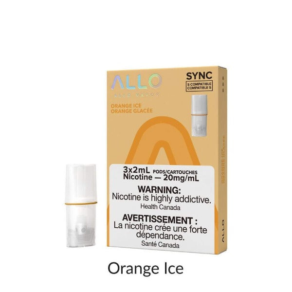 ALLO SYNC ORANGE ICE POD (3PK) (STLTH COMPATIBLE) MISTER VAPOR TORONTO BURLINGTON