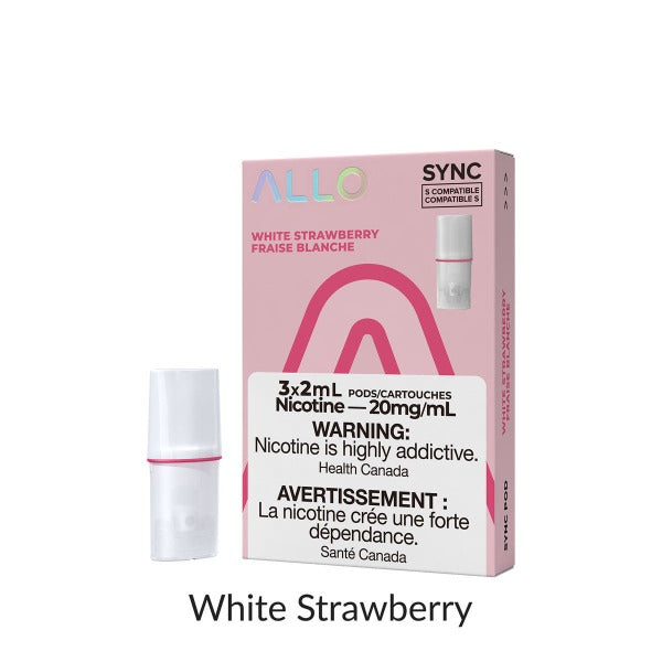 ALLO SYNC WHITE STRAWBERRY POD (3PK) (STLTH COMPATIBLE) MISTER VAPOR TORONTO BURLINGTON