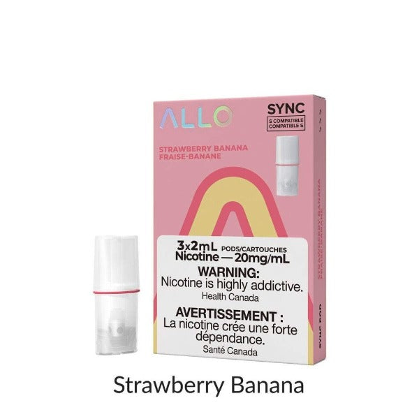 ALLO SYNC STRAWBERRY BANANA POD (3PK) (STLTH COMPATIBLE) MISTER VAPOR TORONTO BURLINGTON