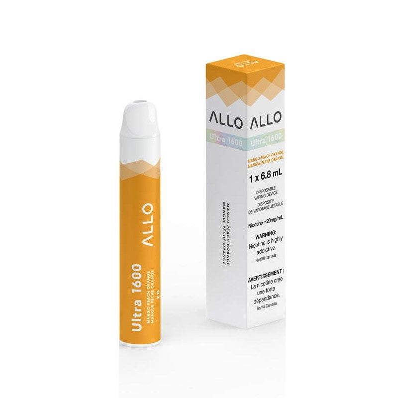 ALLO ULTRA 1600 MANGO PEACH ORANGE MISTER VAPOR