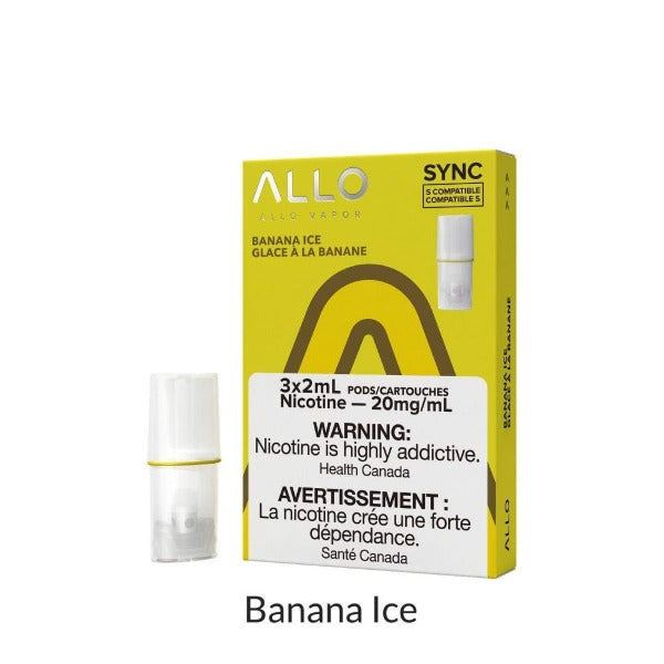 ALLO SYNC BANANA ICE POD (3PK) (STLTH COMPATIBLE) MISTER VAPOR TORONTO BURLINGTON