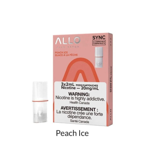 ALLO SYNC PEACH ICE (3PK) (STLTH COMPATIBLE) MISTER VAPOR TORONTO BURLINGTON