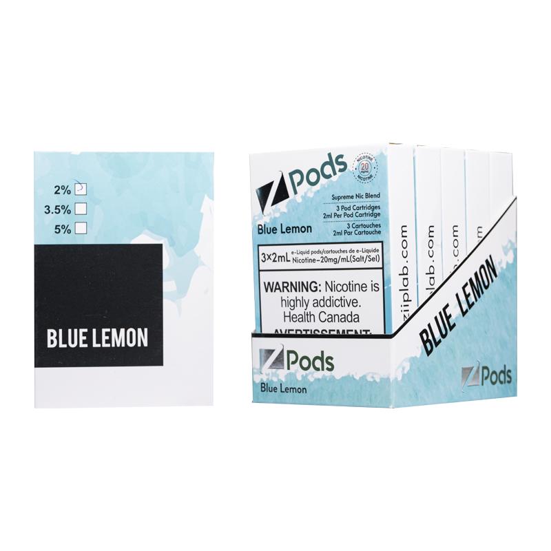 Z PODS BLUE LEMON 2% SUPREME NIC MISTER VAPOR