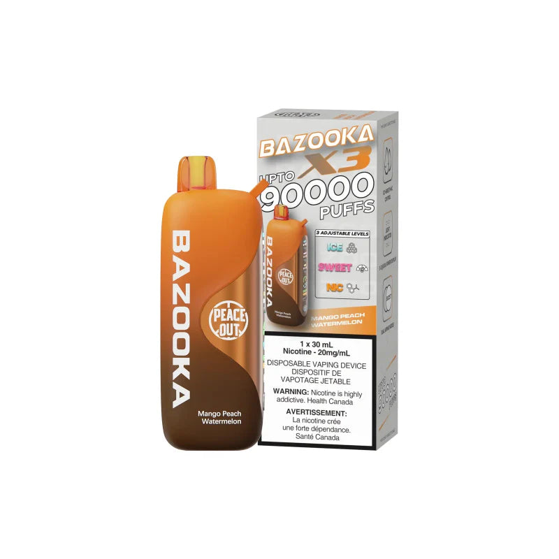 Bazooka 90K Mango Peach Watermelon Disposable Vape