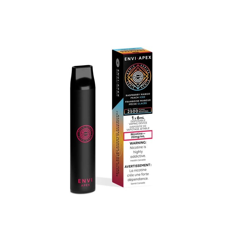 ENVI APEX RASPBERRY MANGO PEACH ICED DISPOSABLE VAPE STICK  MISTER VAPOR