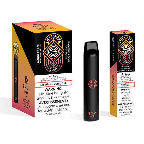 ENVI AOEX MANGO PEACH WATERMELON DISPOSABLE VAPE STICK MISTER VAPOR TORONTO BURLINGTON