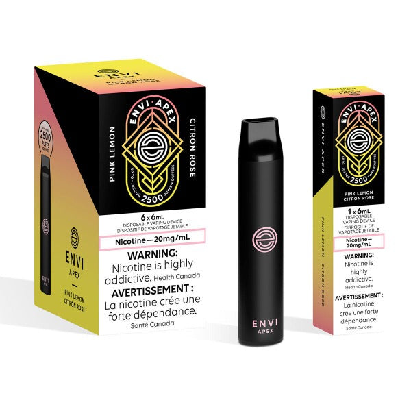 ENVI APEX PINK LEMON DISPOSABLE VAPE STICK.