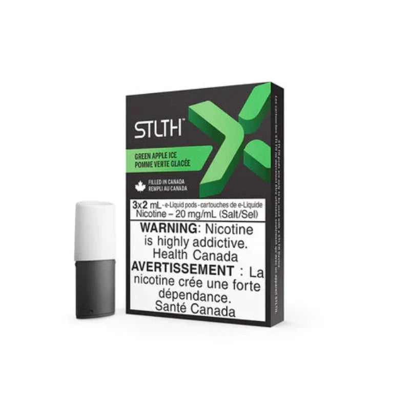 STLTH X GREEN APPLE ICE PODS (3 PACK) MISTER VAPOR