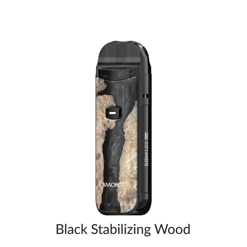 SMOK NORD 50W POD KIT [CRC] BLACK STABILIZING WOOD MISTER VAPOR